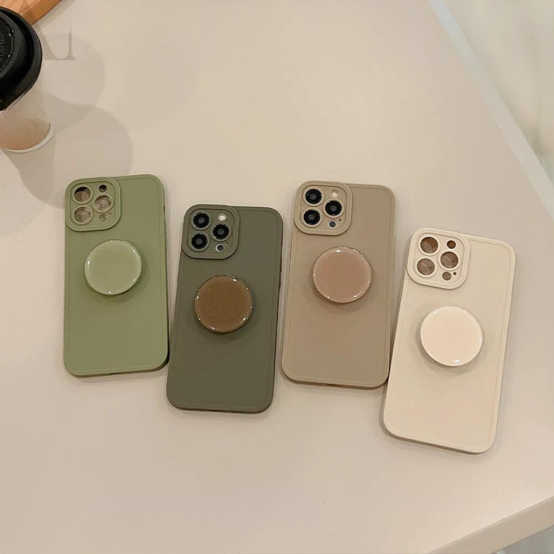 Soft Retro Phone Case- With Pop Socket