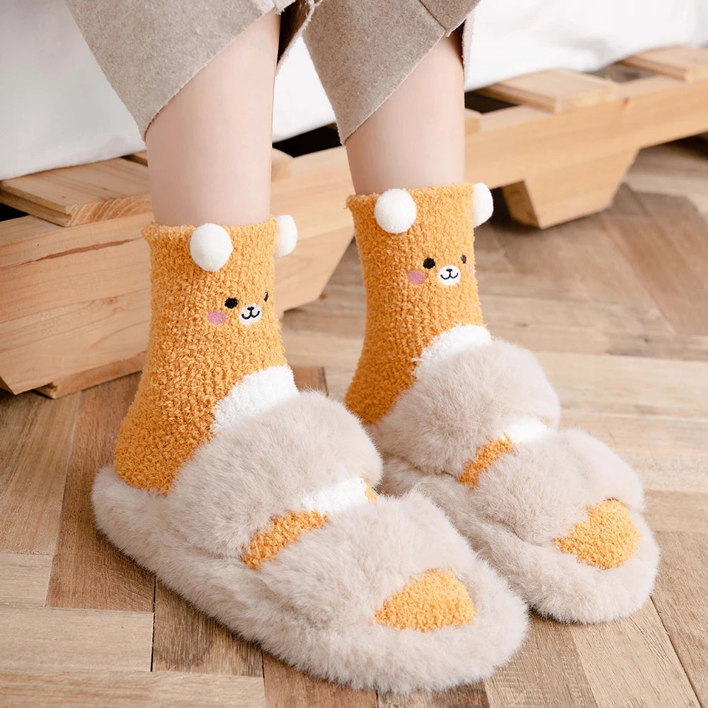 Kawaii Fuzzy Friends Socks