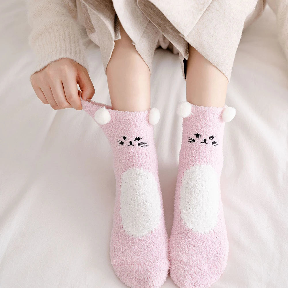 Kawaii Fuzzy Friends Socks