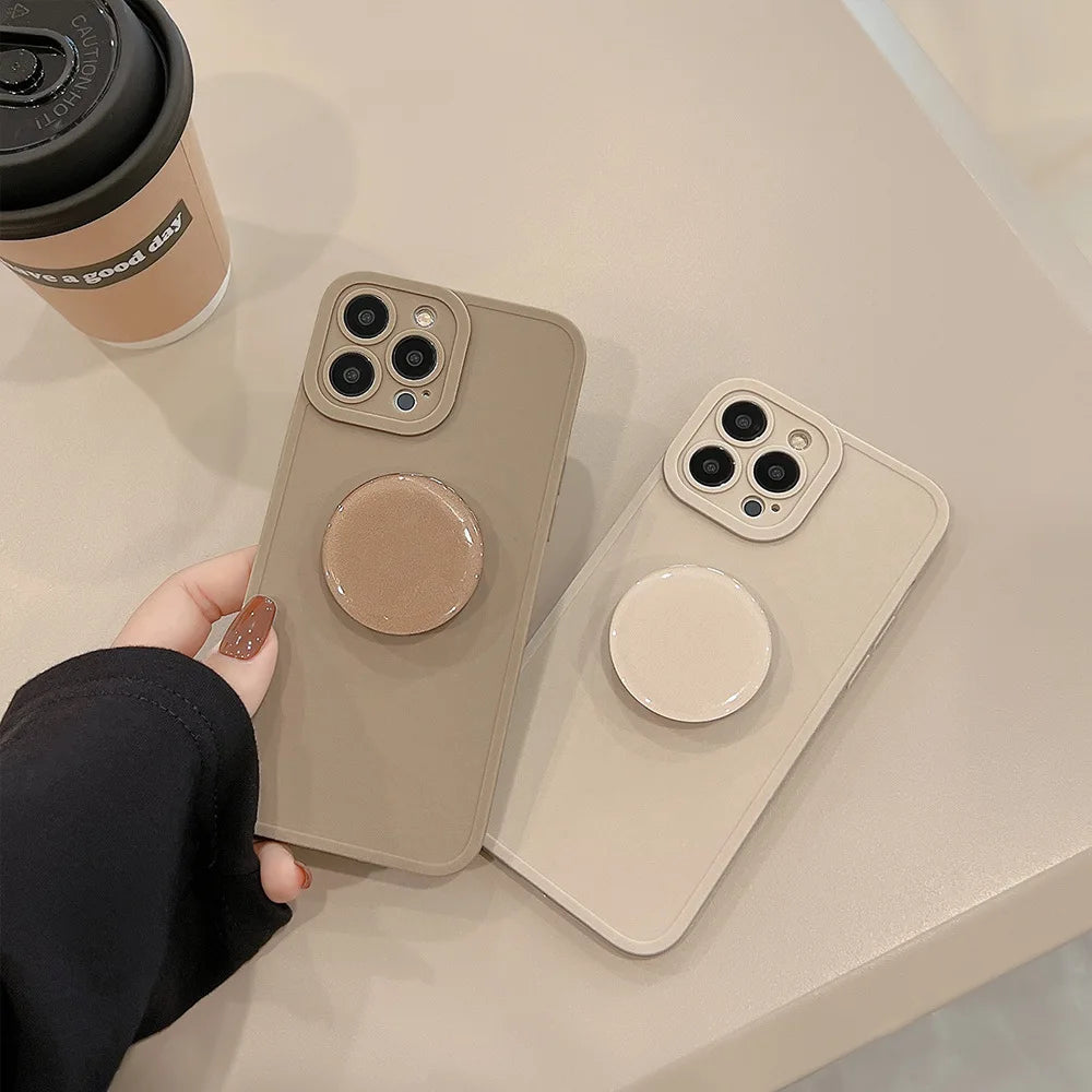 Soft Retro Phone Case- With Pop Socket