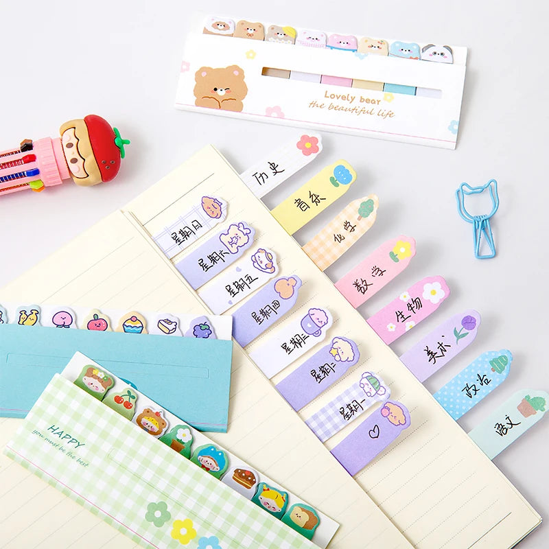 Cute Cartoon Sticky Markers- 120 sheets