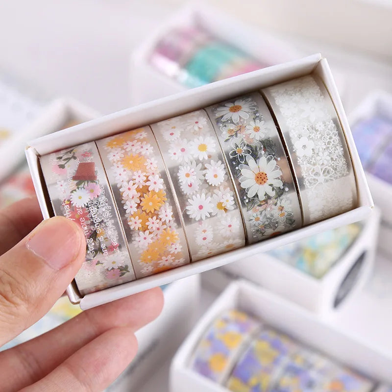 Flower Transparent Washi Tape Set