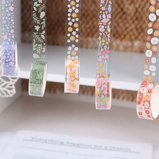 Flower Transparent Washi Tape Set