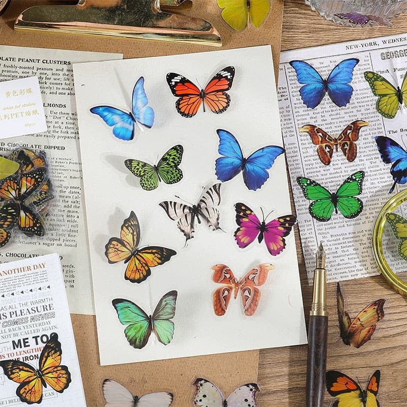 80 Pcs Butterfly Stickers