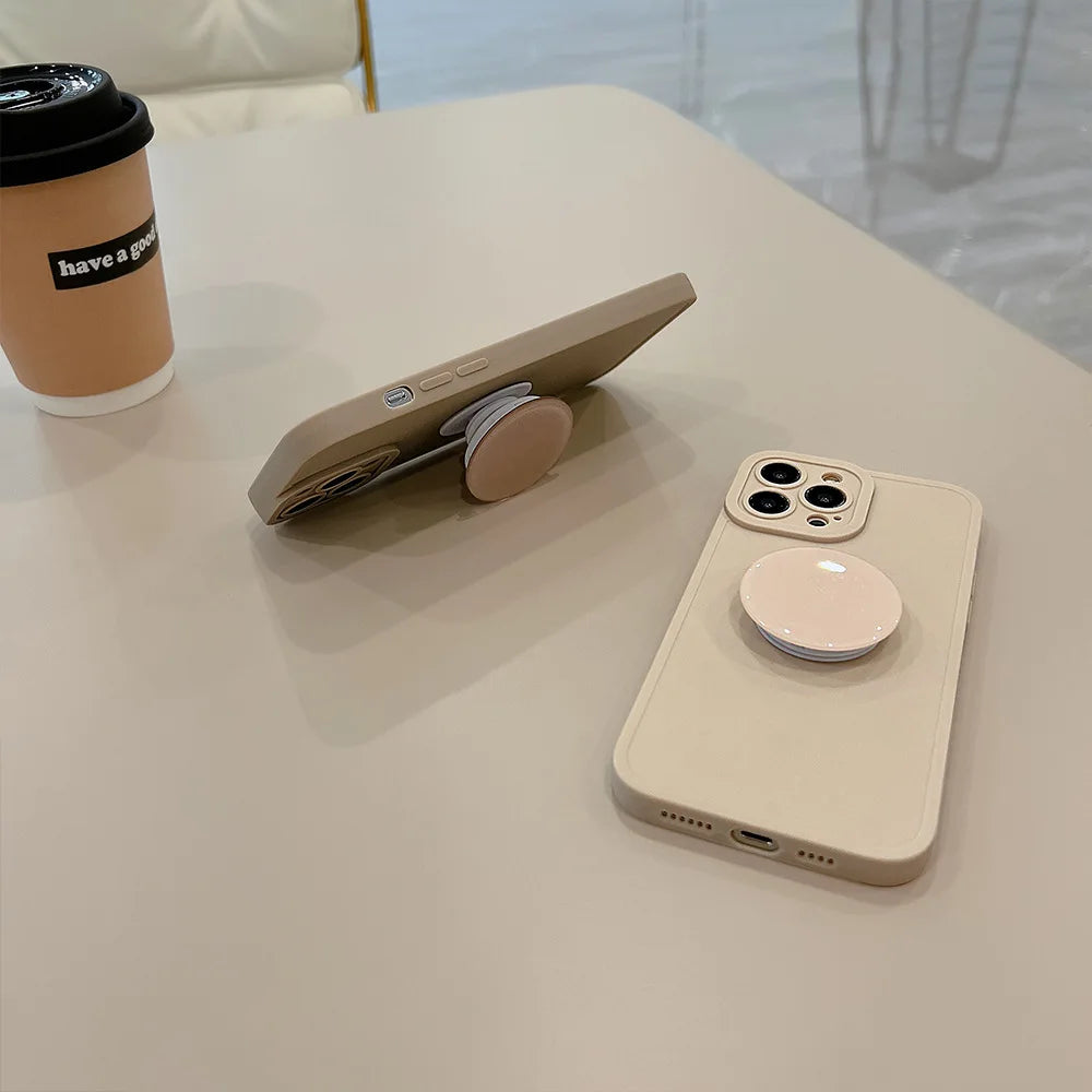 Soft Retro Phone Case- With Pop Socket