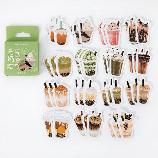 Boba Milk Tea Stickers- 45 pcs