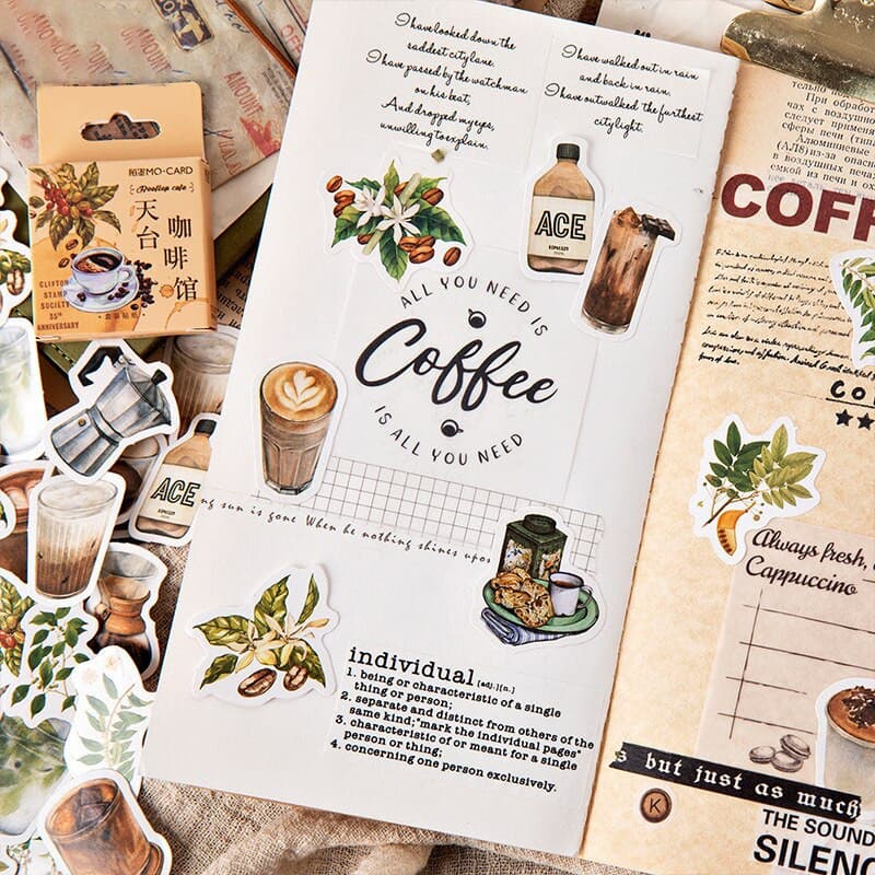 Café Themed Stickers- 46 peices