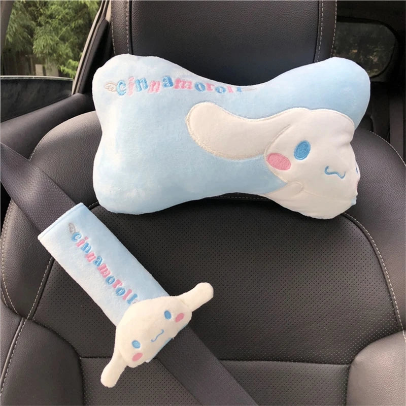 Sanrio Cinnamoroll Headrest Pillow Seat Belt Cover Cushion