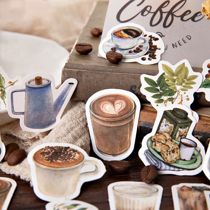 Café Themed Stickers- 46 peices