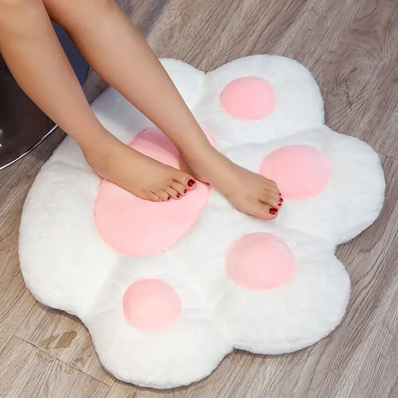 Kawaii Cat Paw Plush Cushion