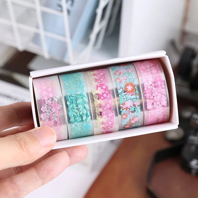 Flower Transparent Washi Tape Set