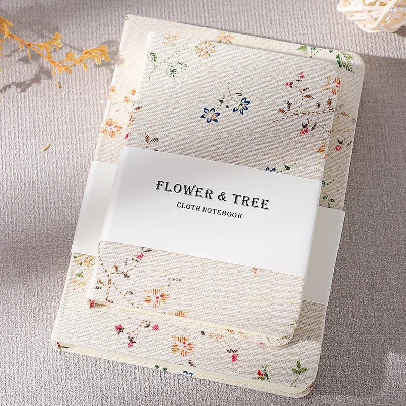 Linen Floral Printed Journal