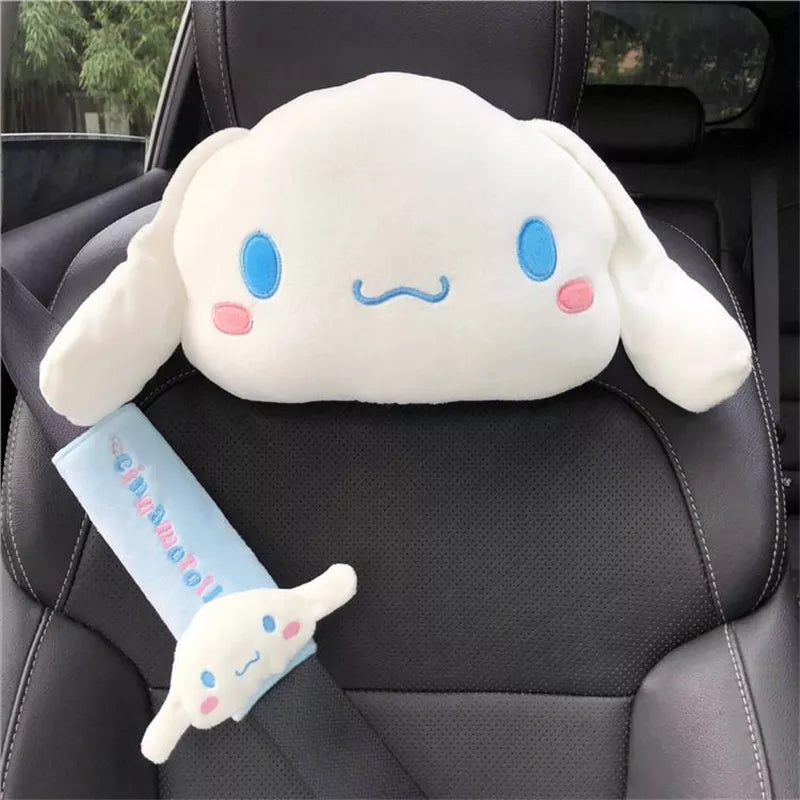 Sanrio Cinnamoroll Headrest Pillow Seat Belt Cover Cushion