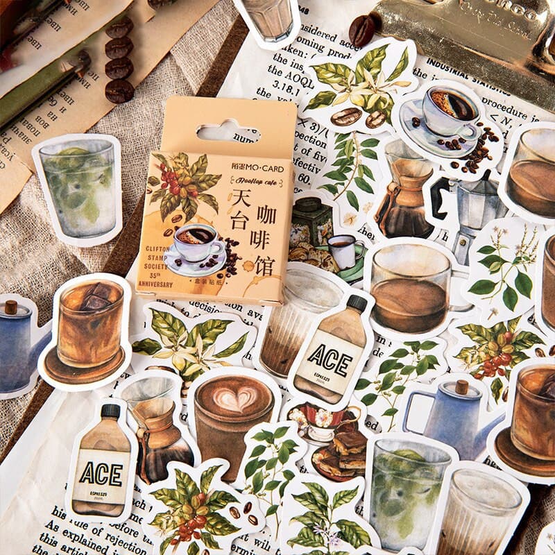 Café Themed Stickers- 46 peices