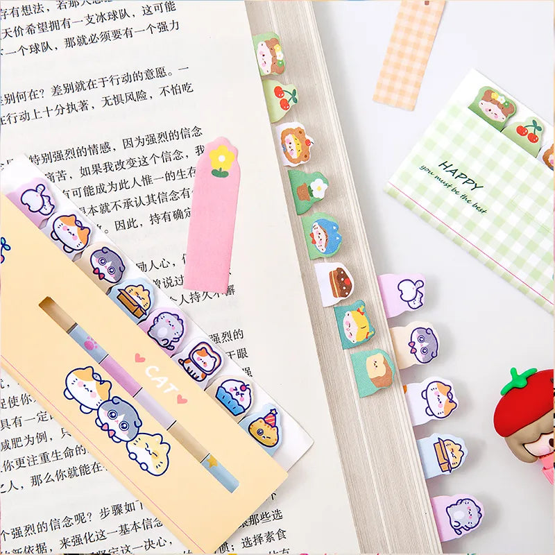 Cute Cartoon Sticky Markers- 120 sheets