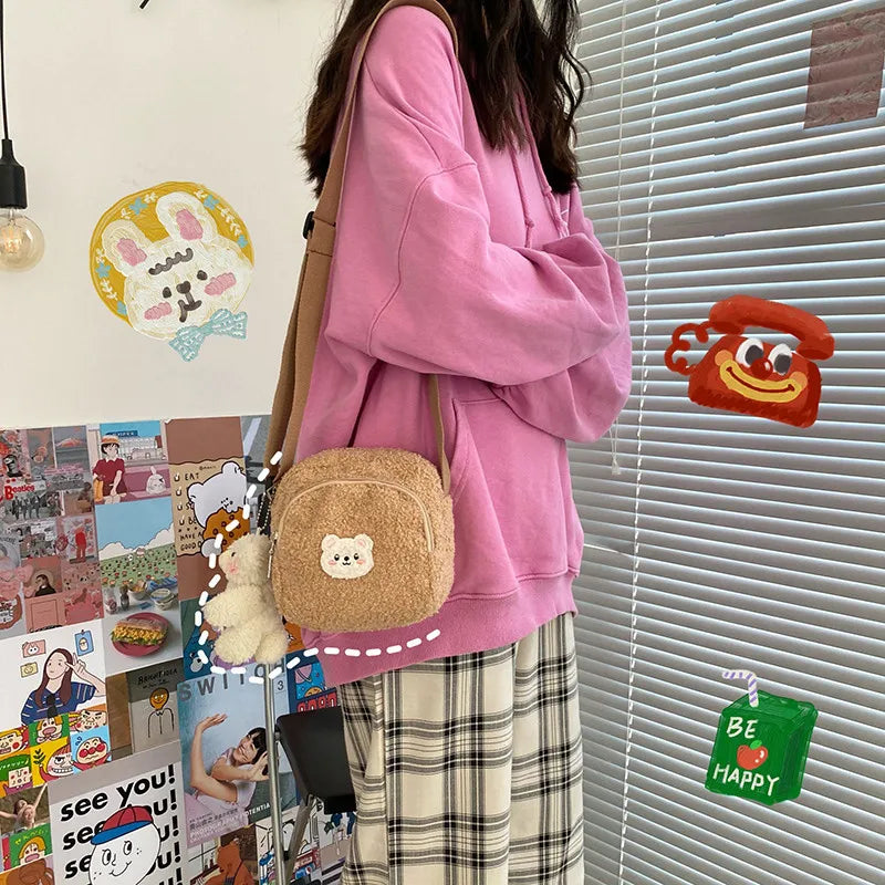 Plush Bear Shoulder Bag