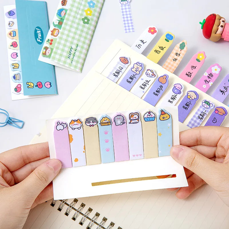 Cute Cartoon Sticky Markers- 120 sheets