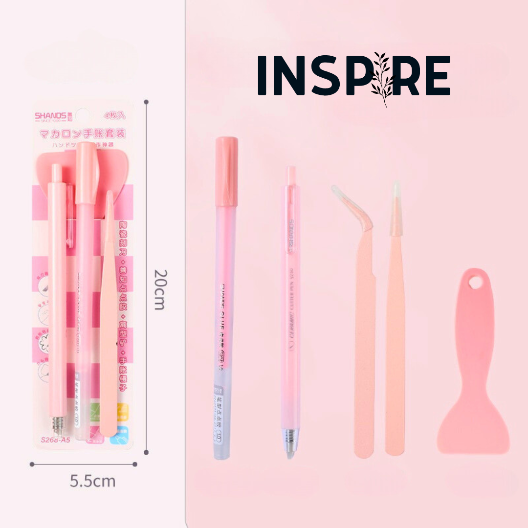 Ensemble d'outils pour scrapbooking Essentials - 4 pièces